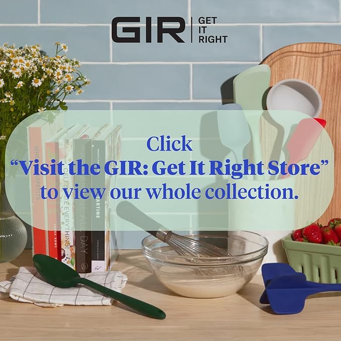 GIR: Get It Right Silicone Spreader - Silicone Butter Spreader - Food Grade Scraper - BPA & BPS Free - Baking Supplies - Home & Kitchen Gadgets - 10" x 1.10" - Studio White