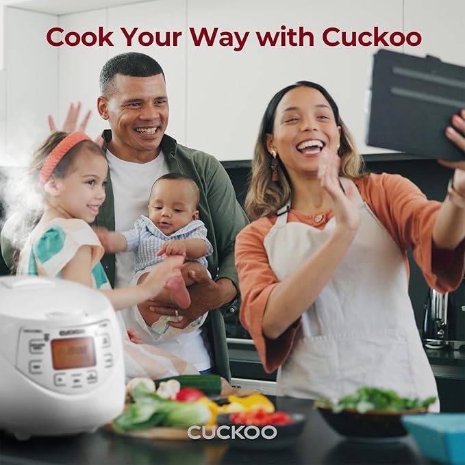 CUCKOO CR-0633F | 6-Cup (Uncooked) Micom Rice Cooker | 11 Menu Options: White Rice, Brown Rice & More, Nonstick Inner Pot, Made in Korea | White