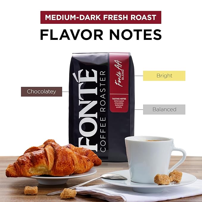Fonte Coffee Roaster - French Press Coffee - Medium-Dark Fresh Roast - Roasted in Seattle - Single Origin - Bright, Chocolately, Balanced - 12 oz - Fonte AA