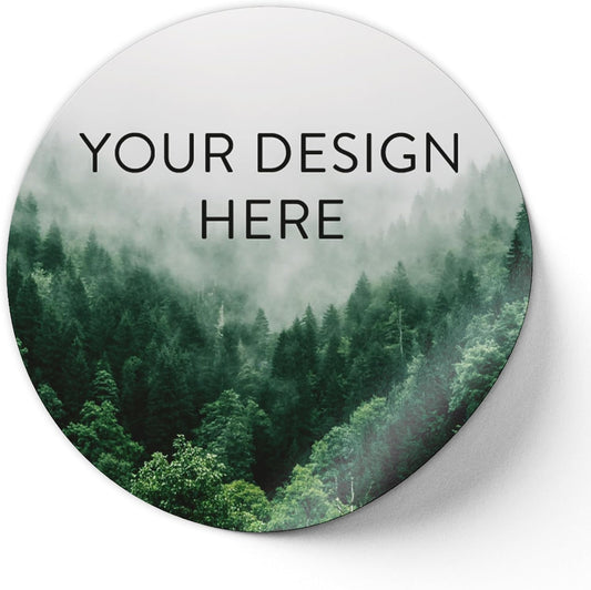 100 Custom Vinyl Stickers - Upload Your own Image, Text, Design, Logo - Personalized Logo Labels for Handmade, Packaging, Bottle, Jars, Candle, Brand Stickers (Foggy Valley, 3x3)