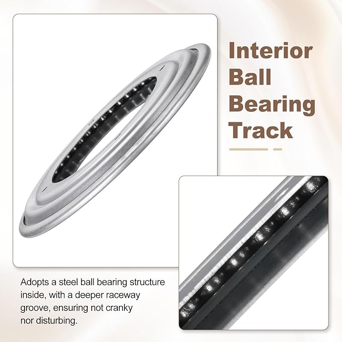 uxcell 3Pcs 5.5 Inch Rotating Bearing Plate, Swivel Plate Stand Lazy Susan Hardware Round Turntable Base Tray for Table Serving Tray Revolving Shelve, Silver