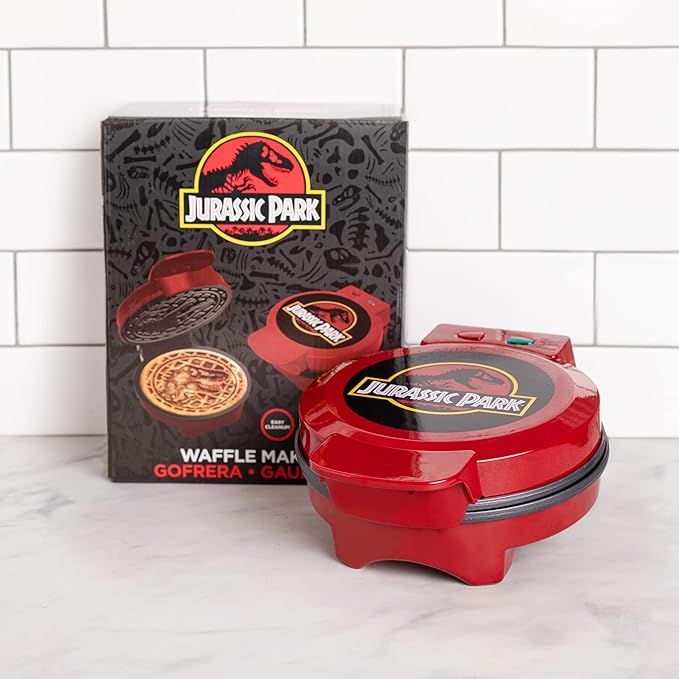 Uncanny Brands Jurassic Park Waffle Maker - T-Rex on Your Waffles - Waffle Iron