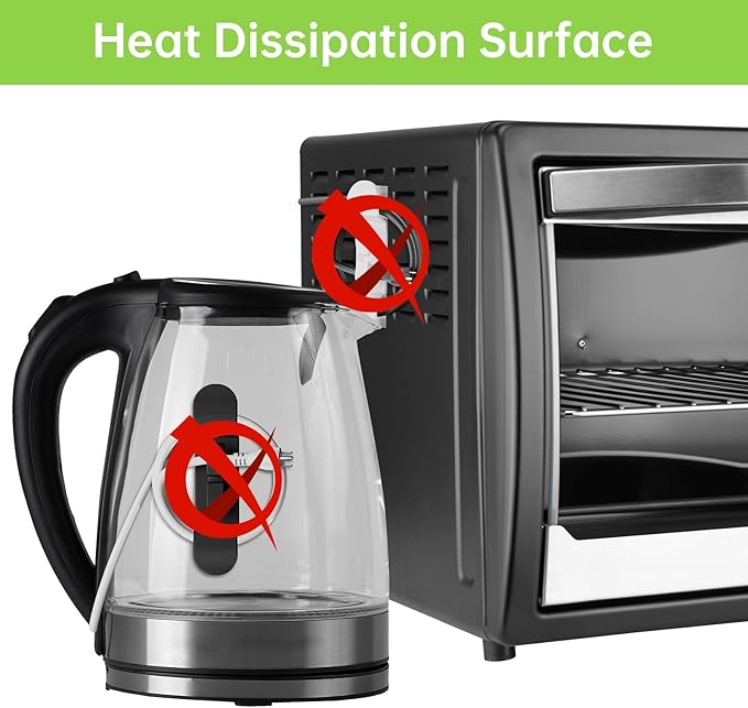 6PCS Cord Organizer for Appliances, Upgraded Kitchen Appliance Cord Wrap, Cord Holder Stick on Pressure Cooker, Coffee Maker, Air Fryer and Blender(3 Black + 3 White)