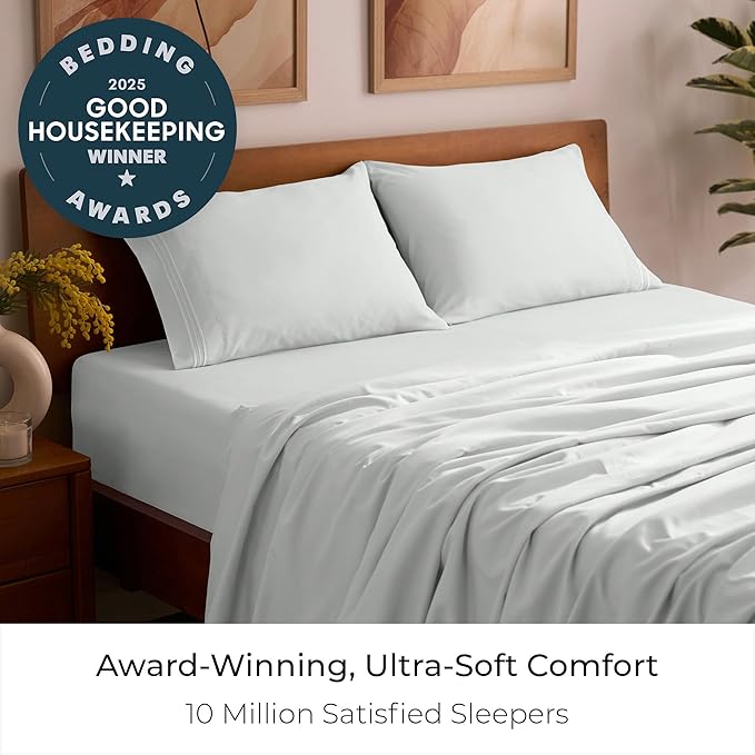 Mellanni Full Sheets Set - 4 PC Iconic Collection Bedding - Hotel Luxury, Extra Soft, Cooling Bed Sheets - Wrinkle, Fade, Stain Resistant (Full, Ivory)