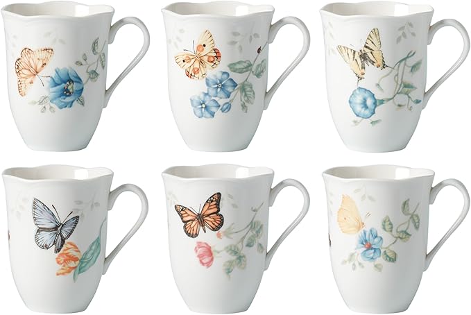 Lenox 892798 Butterfly Meadow 6-Piece Mug Set
