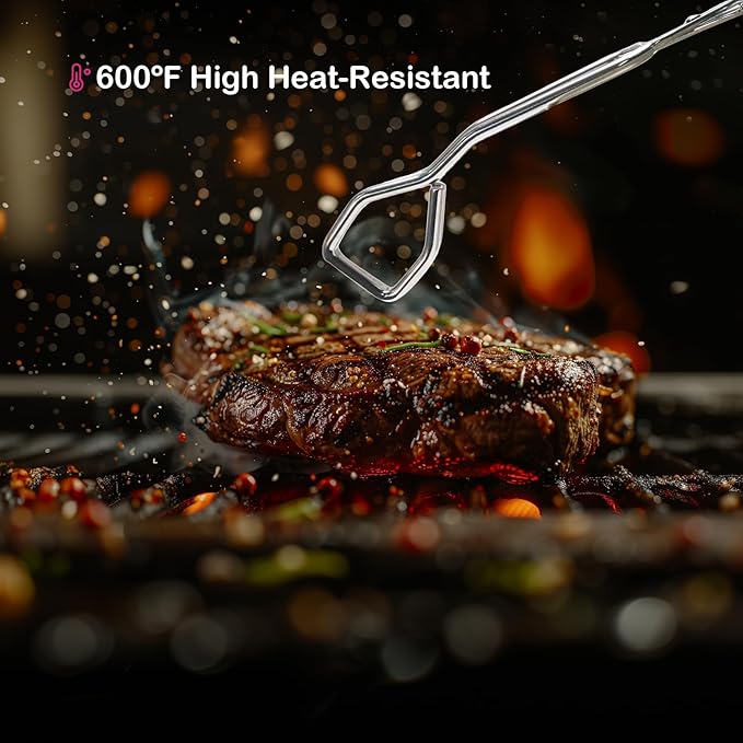 11 Inch Hiash Blue Stainless Steel Scissor Tongs, Kitchen Tongs for Cooking