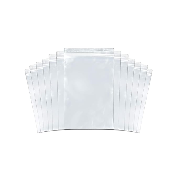SNL Quality Zipper Lock Reclosable Clear Disposable Plastic Bags, Strong | 4" X 6" - 2 MIL - 100 Bags