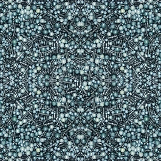 Confect Fusion Mashup Sprinkles – Metallic Blue Pearl Beads Mix for Cake & Cupcake Decorating – Edible Baking Topping Decorations –Vegan, Gluten-Free, Nut-Free, Soy-Free, Dairy-Free, Palm Oil-Free – 4.2 Oz