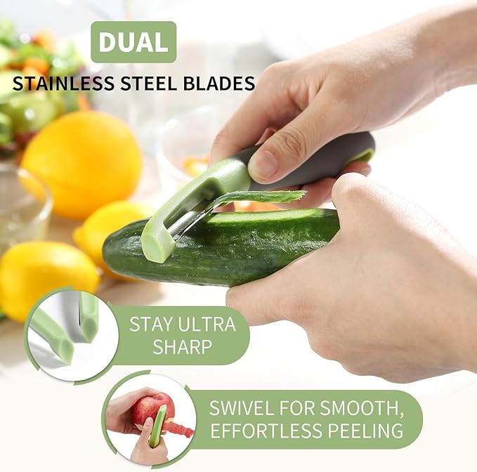 Fanmusic Swivel peelers - potato peelers，Fruit and vegetable peelers for kitchen (I)