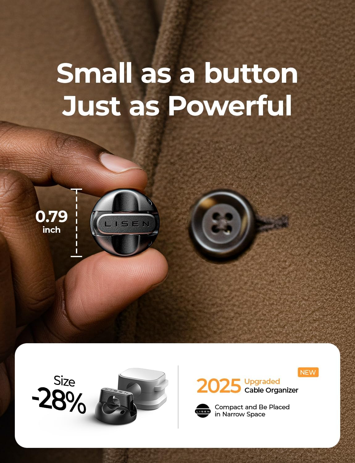 8 Pack Charging Cord Organizer [1S Snap-on] LISEN Magnetic Charging Cord Holder, Easy Open Cable Holder with Strong Adhesive, Cable Management Clips Neatly for Nightstand, Desk, Home, Office, Car