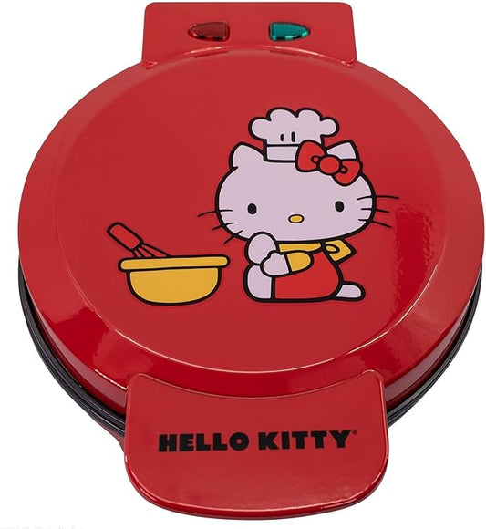Uncanny Brands Hello Kitty Red Waffle Maker - Make Hello Kitty Waffles - Kitchen Appliance