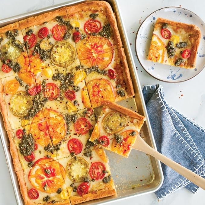 Nordic Ware Naturals Half Sheet Set - USA Made Aluminum Commercial Quality Sheet Pan for Baking or Roasting, Encapsulated Galvanized Steel Rim Prevents Warping, 2pk Half + 1/8 Sheet