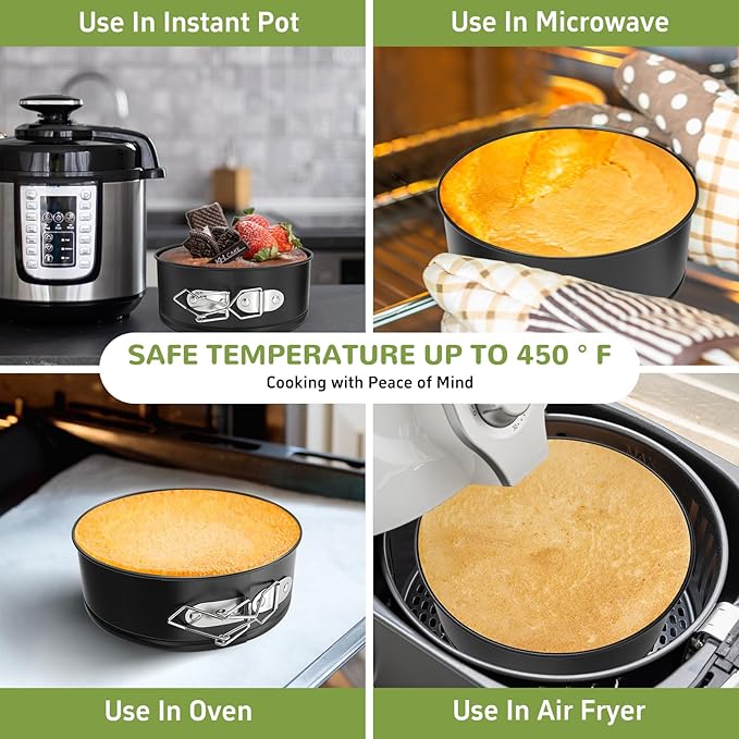 4 Inch Mini Springform Pan, Non-stick Cheesecake Pan, Spring Form Pans for Baking, Springform Pans with Removable Bottom, Round Cake Pans, Small Cake Mold for Mini Cheesecake Pizza