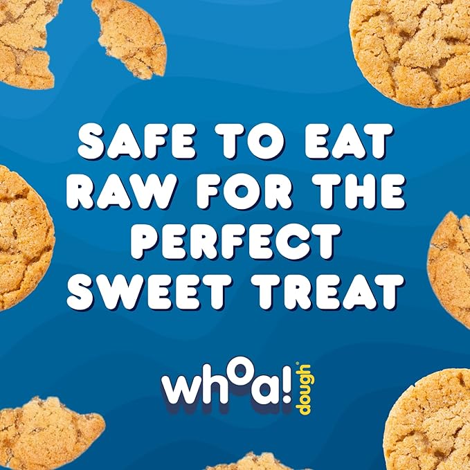 Whoa Dough Ready to Bake Cookie Dough Sugar Cookie – Certified Non-GMO, Kosher, Gluten Free – Plant-Based Snack Dough Made with Real Ingredients – 6 Pack
