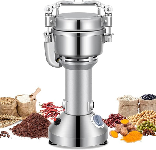 Grain Mill 150g Commercial Spice Grinder Electric 650W Stainless Steel Pulverizer Dry Grinder for Grinding Wheat, Oats, Corn, Pepper, and Coffee Beans – Grinders for Kitchen.