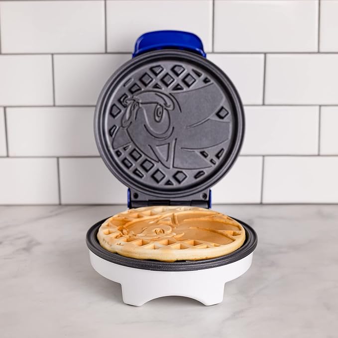 Uncanny Brands Sonic the Hedgehog Waffle Maker - The Speedy Hedgehog on Your Waffles