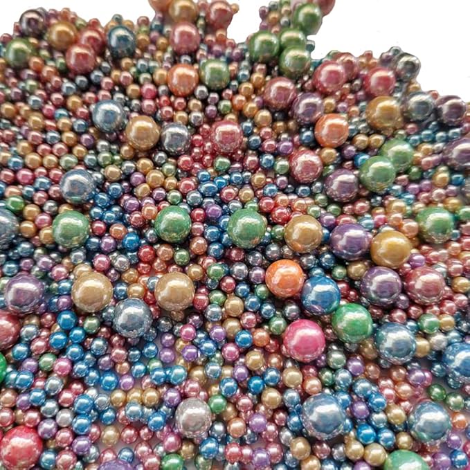 Edible Light Colorful Sugar Pearls Candy Sprinkles 120G/ 4.23Ounce Baking Cake Sprinkles Cupcake and Cake Topper Cookie Decorations Wedding Party Valentines Halloween Christmas Supplies