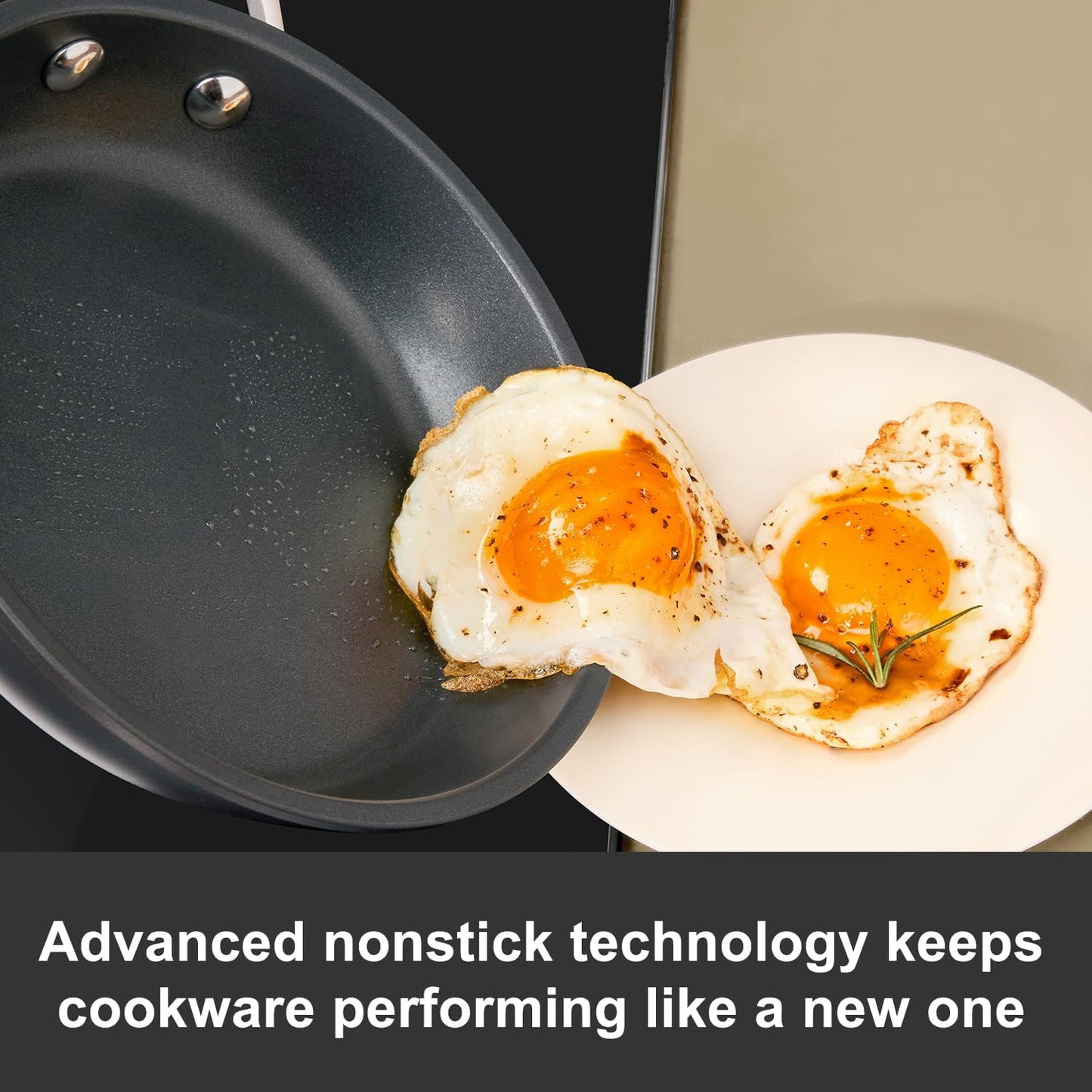 MsMk 12 Inch Nonstick Frying Pan with Lid, Titanium and Ceramic Nonstick skillet with lid, PFAS & PFOA Free, Non-Toxic, Stay-Cool Handle, Scratch-resistant, Dishwasher Safe, Oven Safe