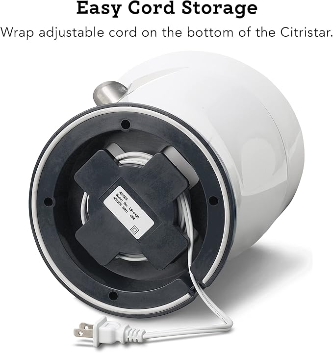 Tribest CitriStar CS-1000 Electric Citrus Juicer with Stainless Steel Strainer and Spout (White)