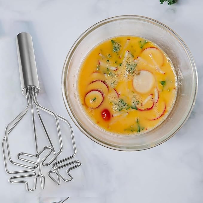 Stainless Steel Potato Masher, Ground Beef Smasher Tool, Multi-Purpose Kitchen Utensil for Vegetables and Fruits