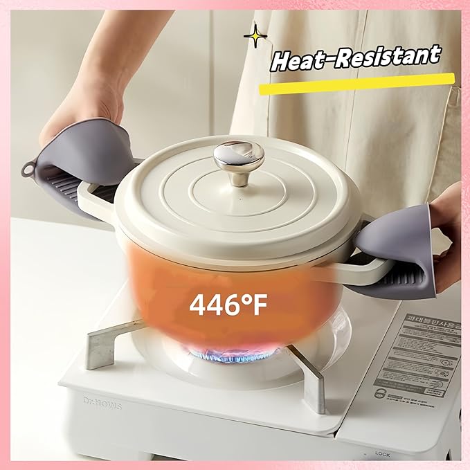 Oven Mitts, 3 Pairs Mini Silicone Heat Resistant Oven Mitts Gloves, Rubber Oven Mitt Potholders for Kitchen Cooking, Thickened & Portable Cute Oven Mitts