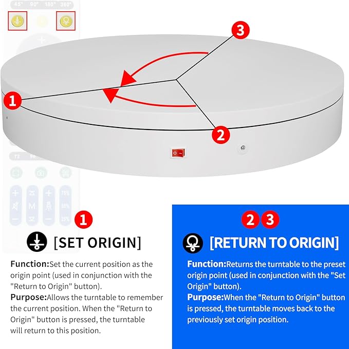19.7In Remote Large Motorized electric turntable Rotating platform Photography Turntable Motorized lazy susan Base giratoria para for Photography,3D Scanner,Heavy duty display(Load Range:220~500lbs)