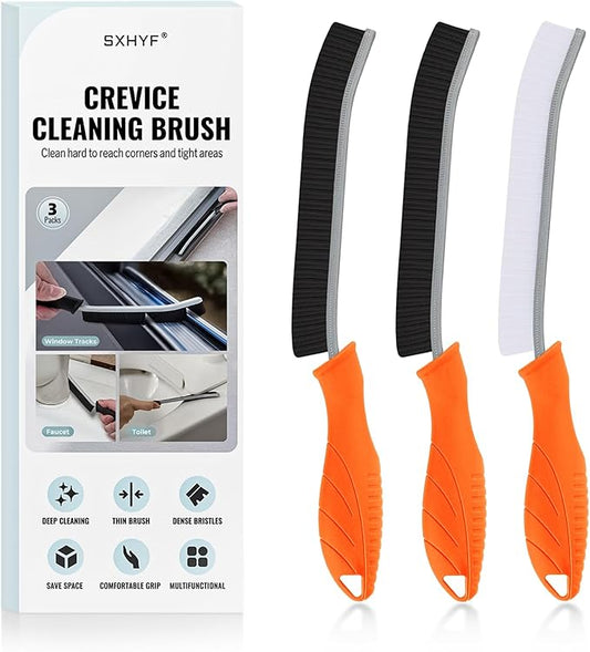 SXhyf Crevice Cleaning Brush - Grout Scrub Brush, House Cleaning Supplies, Gap Cleaning Tools, Home Essentials, Gifts for Women Men, Hard Bristle Crevice Cleaner Brush for Household Use, Bathroom
