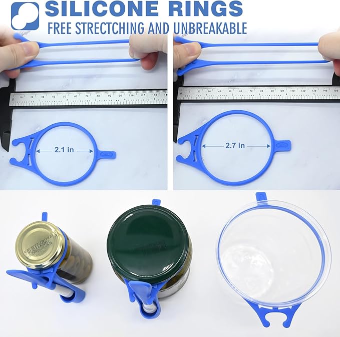 2 Pack Pickle Fork Pickle Grabber Tool-Pickle Picker for the jar, Kitchen Gadgets Pickle Gifts Suitable for Olives Blue