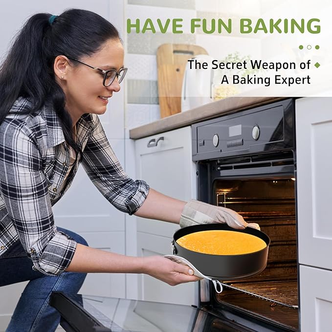 9 Inch Springform Pan with Removable Bottom, Non-stick Round Spring Form Cake Mold Cheesecake Pan For Baking