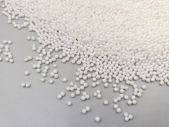 Edible White Pearl Sugar Sprinkles 4.23 oz, 2mm Nonpareils Candy Pearls Ideal for Baking,Cake and Cupcake Toppers,Cookie Decoration,Ice Cream Topping,Wedding Shower Valentines Halloween Christmas