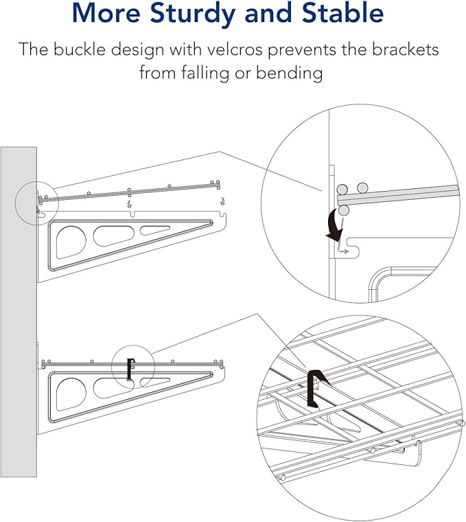 FLEXIMOUNTS 2-Pack 1x4ft 12-inch-by-48-inch Wall Shelf Garage Storage Rack Wall Mounted Floating Shelves, Black