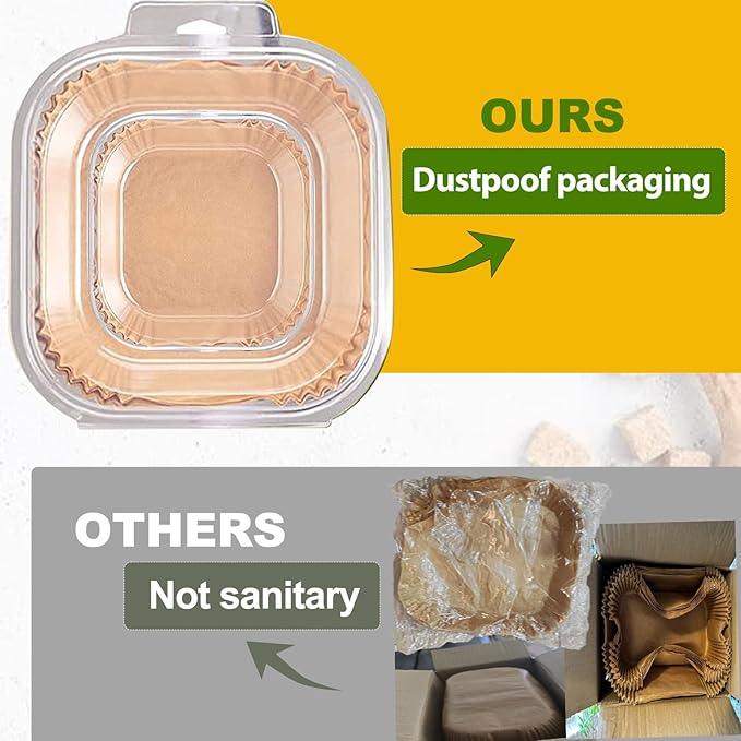 Air Fryer Liners for Ninja Crispi Air Fryer, Ninja Crispi Accessories for Ninja Crispy, 150Pcs Ninja Glass Air Fryer Liners, Crispi Air Fryer Parchment Paper Liners, Ninja Kitchen Appliances