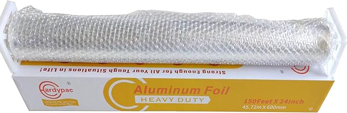 24 inch extra wide Heavy Duty Aluminum Foil Roll, 300 Square Feet, 24 Inch x 150 Feet, kitchen wide tin foil grill foil paper for cooking, baking, wrapping, BBQ aluminum paper heavy duty.