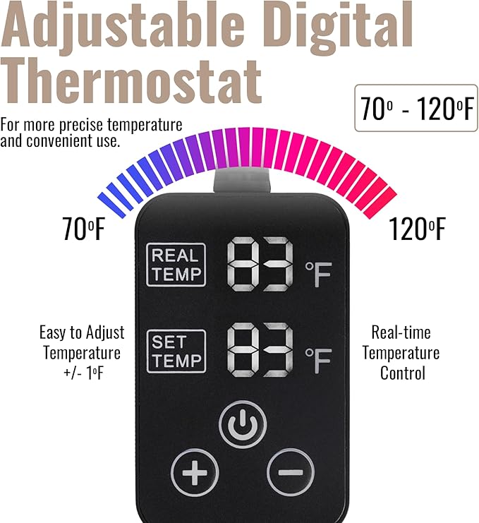 Cozy Bread® Sourdough Bread Proofing Mat for Home Bakers | USA Brand | Thermostat Controlled Bread Proofer (10" x 21") | Dough Riser Heating Mat
