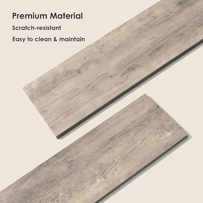 DINZI LVJ Long Wall Shelves, 39.4 Inch Large Floating Shelves Set of 2, Wide Display Shelf Wall Mounted with Brackets, Easy Hanging for Living Room, Toilet, Office, Bedroom, Greige