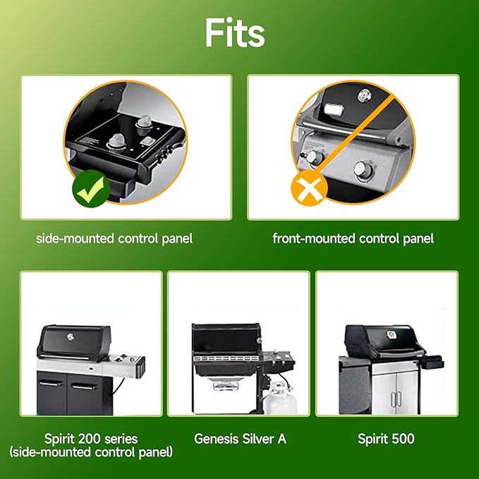 15" Stainless Steel Cooking Grate for Weber Spirit 200 Series, Spirit E/S 200 & 210 with Side Control Panel, Spirit 500, Genesis Silver A, Grill Grate Replacement for Weber 7522 7523 7521 65904 65905
