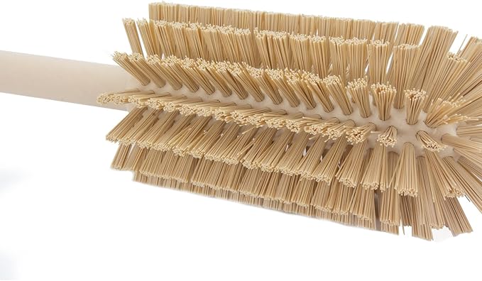 SPARTA Large Water Bottle Brush Ideal for Wide-Mouth Jars, Bottles and Tumblers, Dishwashing Tool with Handle for Home and Commercial Kitchens, Plastic, 16 Inches, Tan, (Pack of 4)
