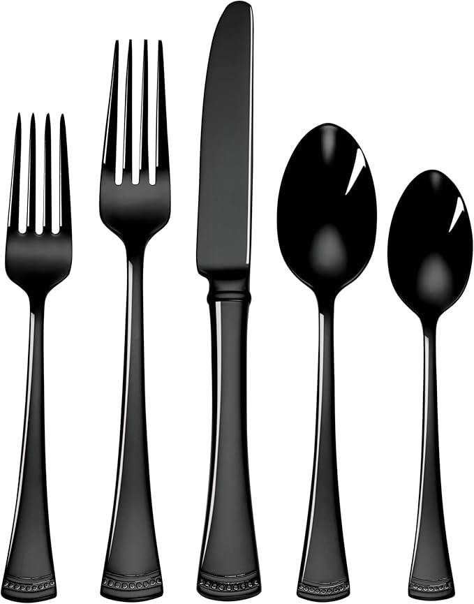 Lenox 893677 Portola Black 20-Piece Flatware Set