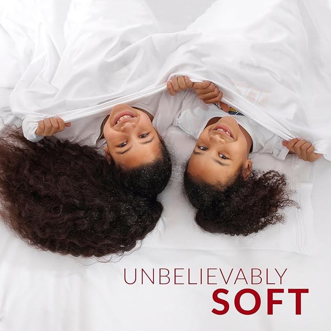 Mellanni Extra Deep California King Sheets - 4 PC Iconic Collection Bedding - Luxury, Ultra Soft, Cooling Bed Sheets - Wrinkle, Fade, Stain Resistant (Cal King, Pinstripe Gray)