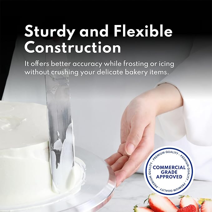 New Star Foodservice 38088 Straight Icing Spatula, 10-Inch Blade, 15-Inch Overall, Silver