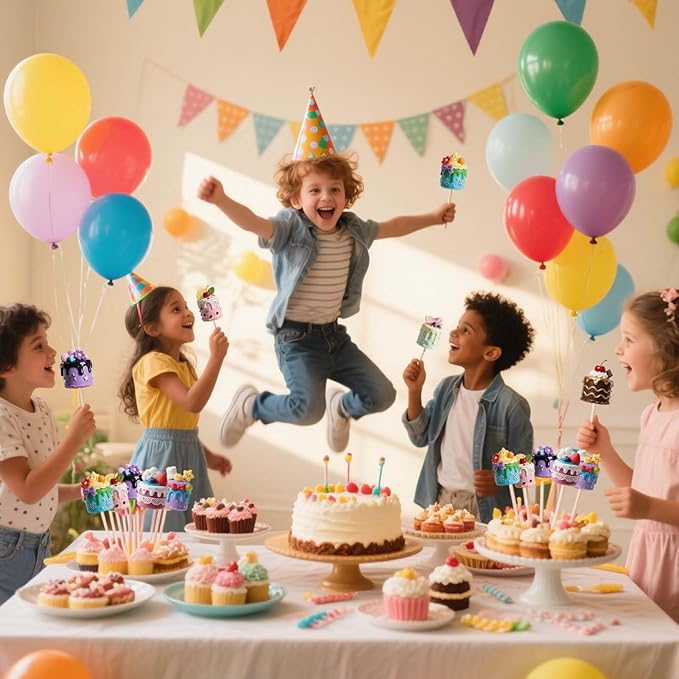 Juome Circle Cake Pop Mold Kit, 8 Cavities Cakesicle Molds Silicone with 100 Sticks & 100 Packaging Bags, Round Cake Pop Maker Supplies Accessories, Baking Tools for Home Baking Desserts