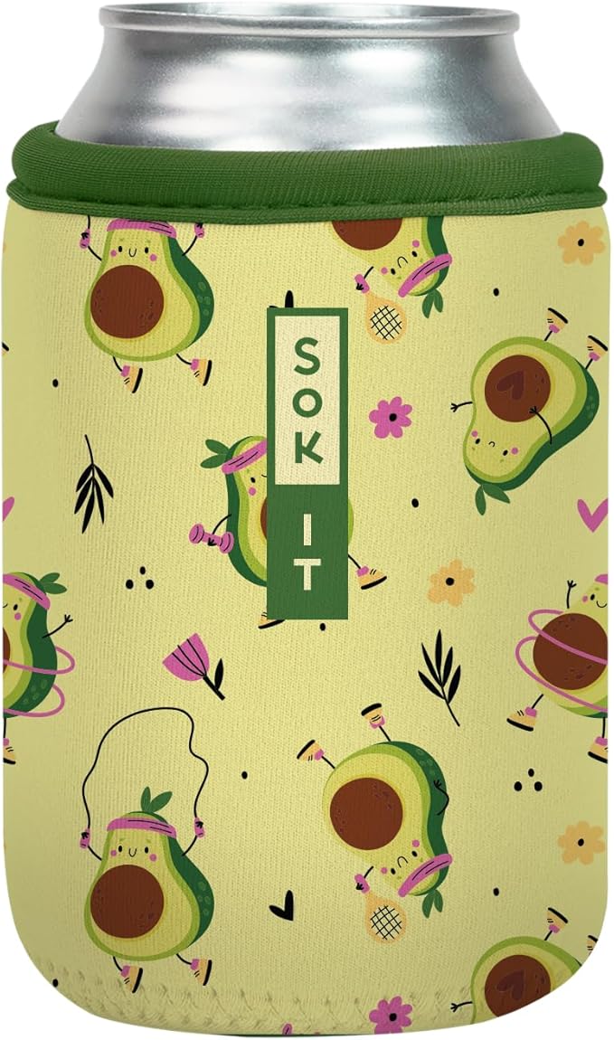 Sok It CanSok Sleeve for Beer & Soda Insulated Neoprene Cover (Get Movin', 12oz Can Sleeve)
