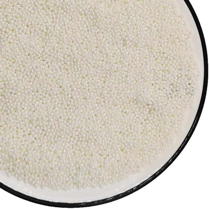 Edible White Pearl Sugar Sprinkles 4.23 oz, 2mm Nonpareils Candy Pearls Ideal for Baking,Cake and Cupcake Toppers,Cookie Decoration,Ice Cream Topping,Wedding Shower Valentines Halloween Christmas