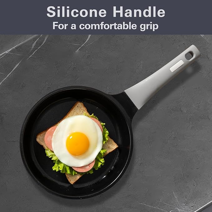 UCCLIFE 17-PCS Pots and Pans Set Non Stick, Induction Cookware Set, Non-toxic Kitchen Cooking Set, Frying Pan, Saucepan Stock Pot Kitchen Utensils Dishwasher Safe, Scratch-resistant (PFAS, PTEF Free)