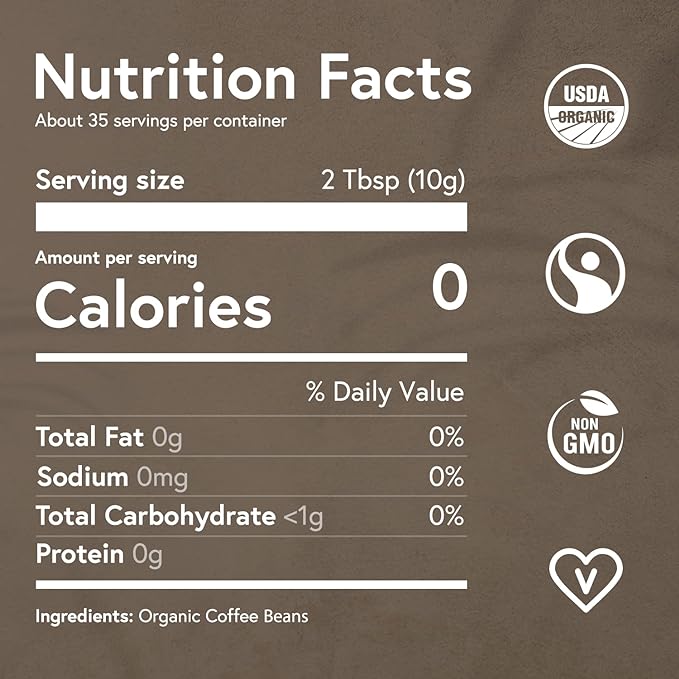 Fabula Low Acid Coffee, USDA Organic Ground Coffee Medium Roast - Non GMO - No Molds - Mycotoxins Pesticides Free - Single Origin Coffee - 12 oz