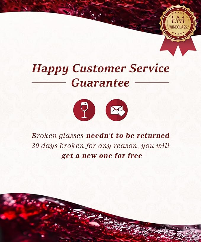 Red Wine Glasses Set of 2, Premium Crystal Wine Glasses Hand Blown, 15 oz,Thin Rim,Long Stem,Perfect for Red or White, Daily Use,Unique Wedding Anniversary Birthday or Birthday Gift