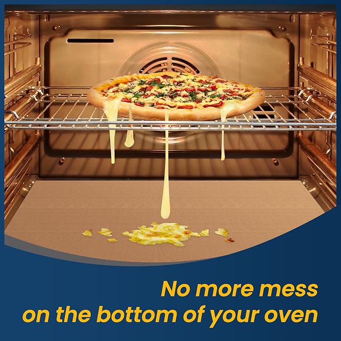 Oven Liners for Bottom of Oven -2Pack Large Heavy Duty Oven Mat, Toaster Gas Stove Oven Liner,Oven Covers for Electric Stove,Grill Mat - BPA & PFOA Free Kitchen Accessory to Keep Oven Clean
