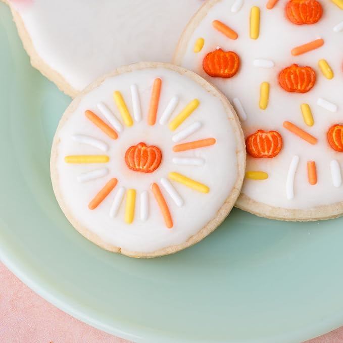 Sweets Indeed Sprinkles, Fall Sprinkles, Leaf Shapes, 4 pack, 11.57 ounces, Edible Sprinkle Mix, Perfect for Cake Decorations, Baking, Ice Cream, Cookies, Cupcake Topper (Fall)