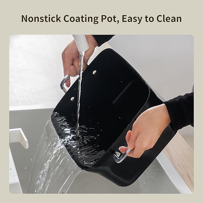 7-Quart Slow Cooker - PFOA-Free Nonstick Pot with 3 Heat Settings & Timer - Dishwasher & Oven Safe for Effortless Cooking, Perfect for Family Meals & Parties