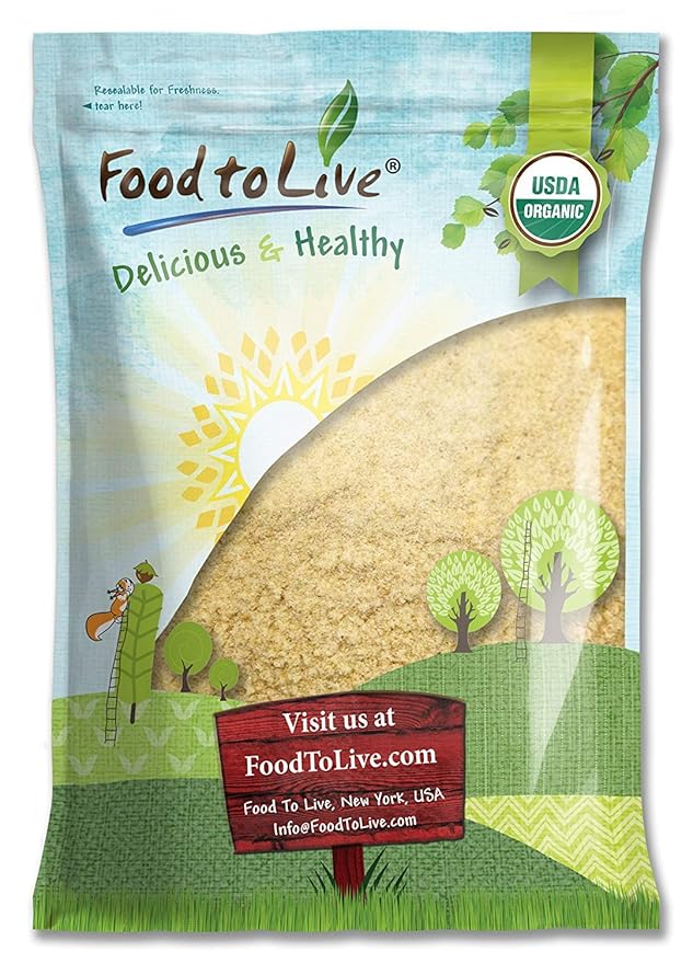 Food to Live Organic KAMUT Khorasan Wheat Flour, 5 Pounds – Stone Ground Powder, 100% Whole Grain Meal, Non-GMO, Kosher, Bulk